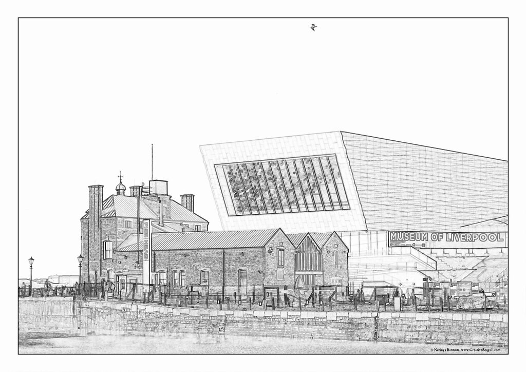 Liverpool greyscale coloring page